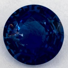 0.99 Ct Blue Sapphire Round Loose Gemstone