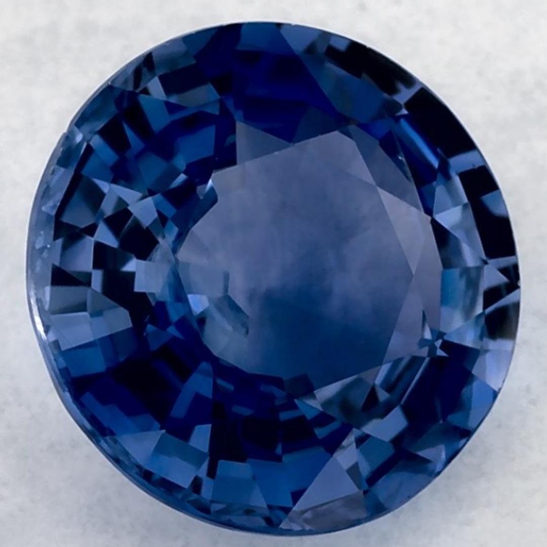 2.18 Karat Blauer runder Saphir, loser Edelstein