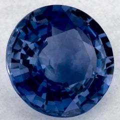 2.18 Karat Blauer runder Saphir, loser Edelstein