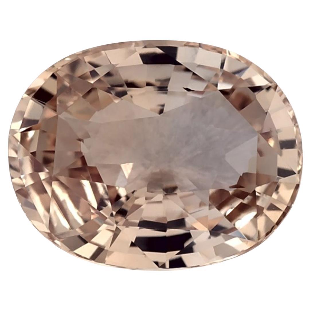 3.09 Karat Rosa Saphir Oval Loser Edelstein