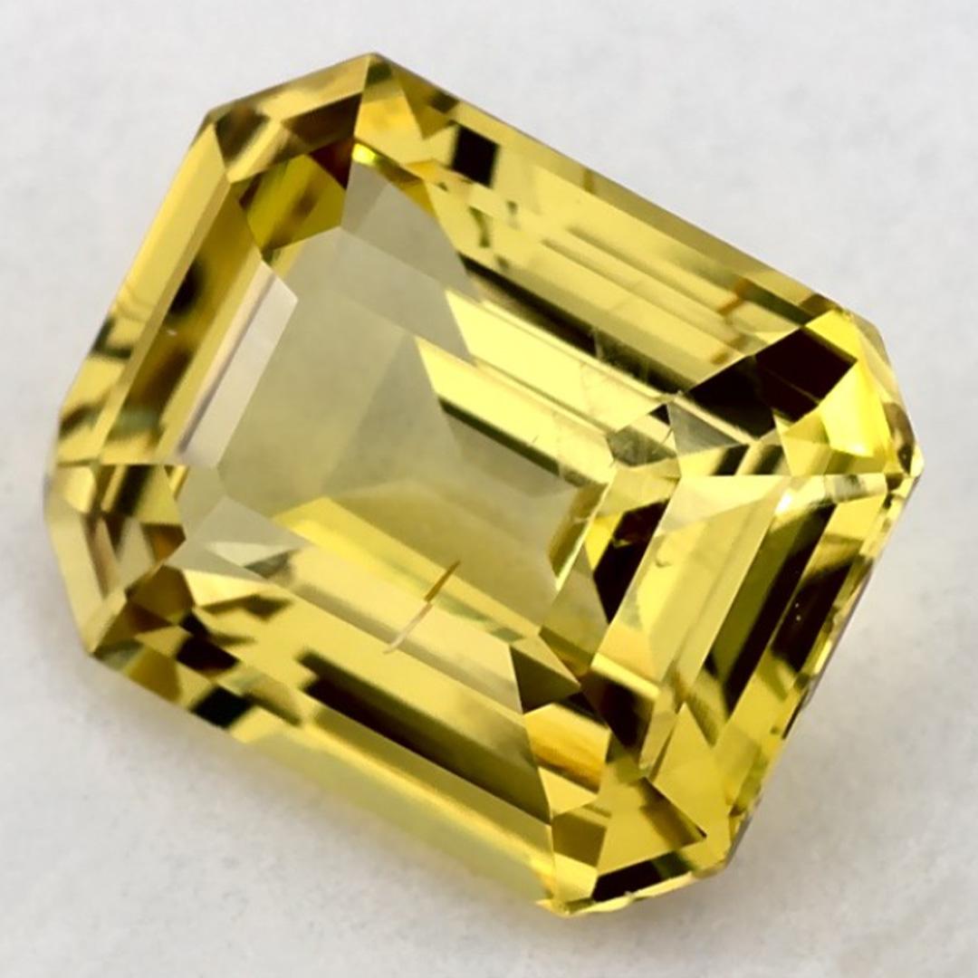 1,77 qt Zafiro Amarillo Octágono Gema Suelta Corte octogonal en venta