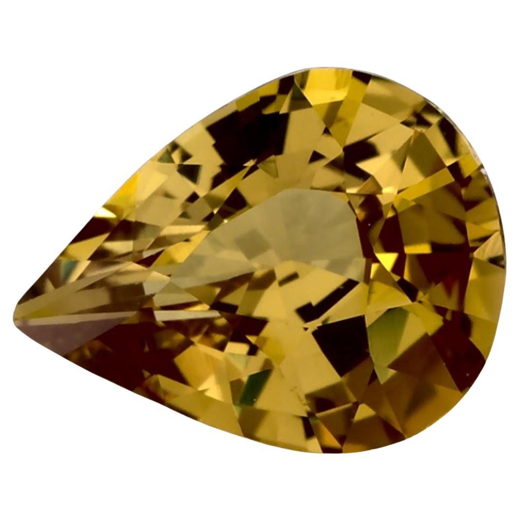 2,43 carati di zaffiro giallo a forma di pera sciolto