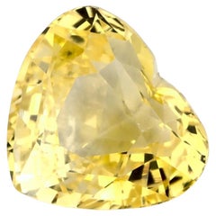 1.61 Karat Gelber Saphir Herz Loser Edelstein