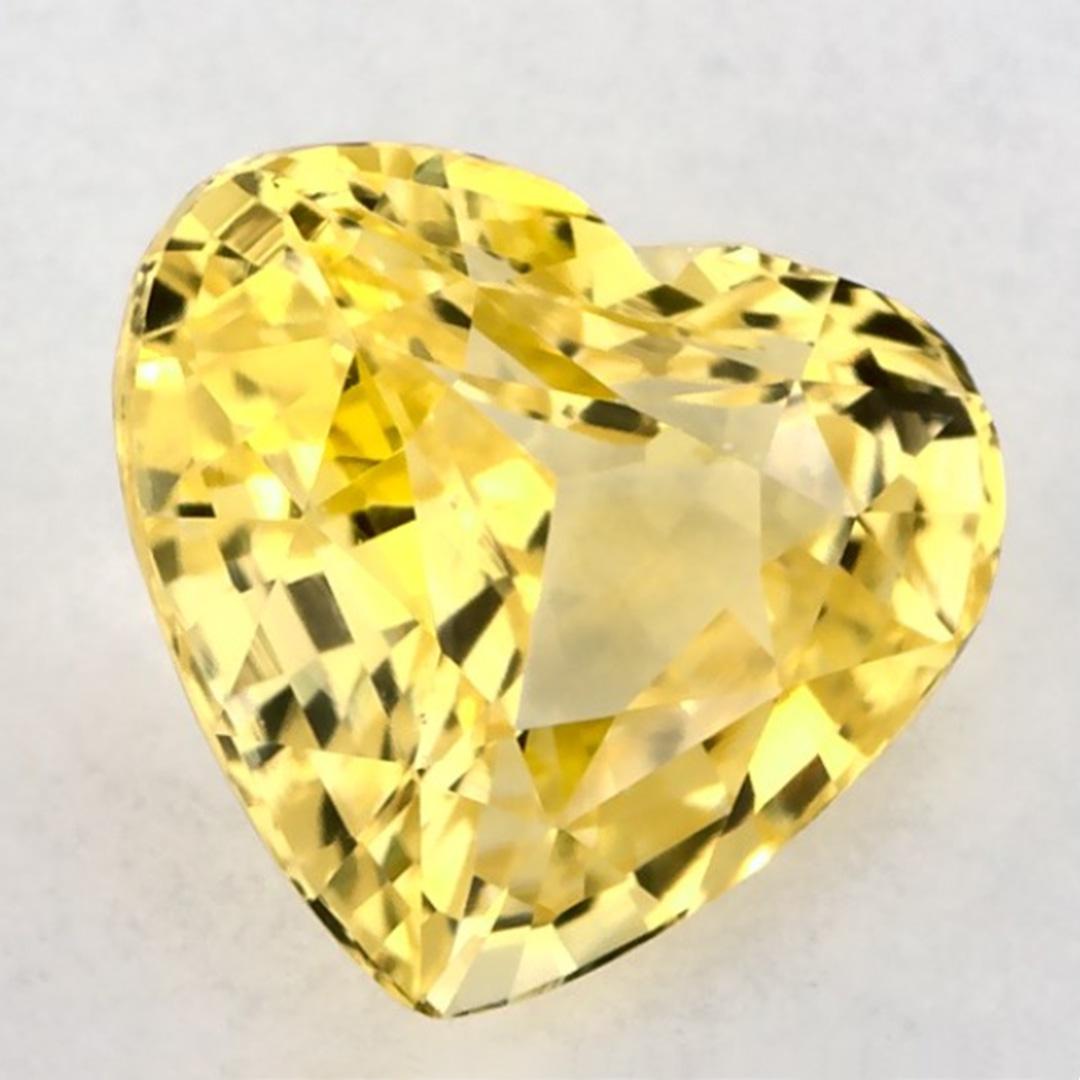 1.61 carati di Zaffiro Giallo Cuore Gemma Sciolta In condizioni Nuovo in vendita a Fort Lee, NJ