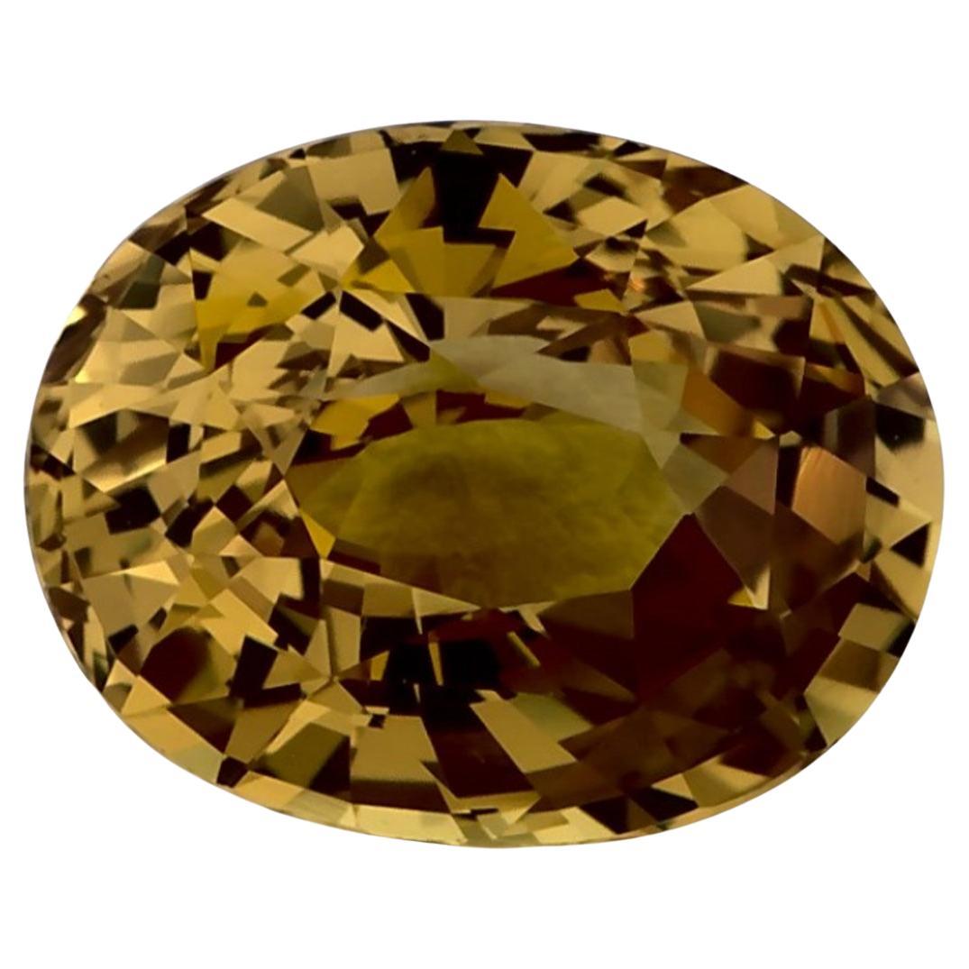 2,46 carati di zaffiro giallo ovale sfuso