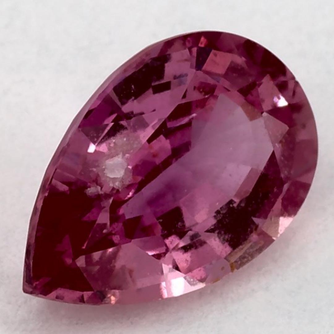 1.1 Karat Rosa Saphir Birne Loser Edelstein (Tropfenschliff) im Angebot