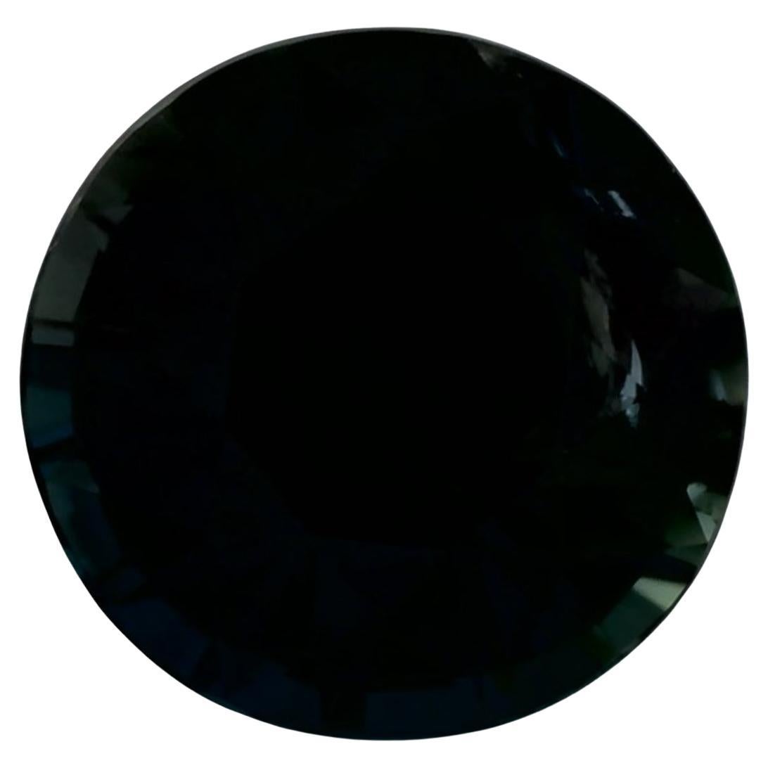 1.54 Ct Green Sapphire Round Loose Gemstone (Saphir vert rond en vrac) en vente