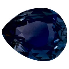 0.91 Ct Blue Sapphire Pear Loose Gemstone