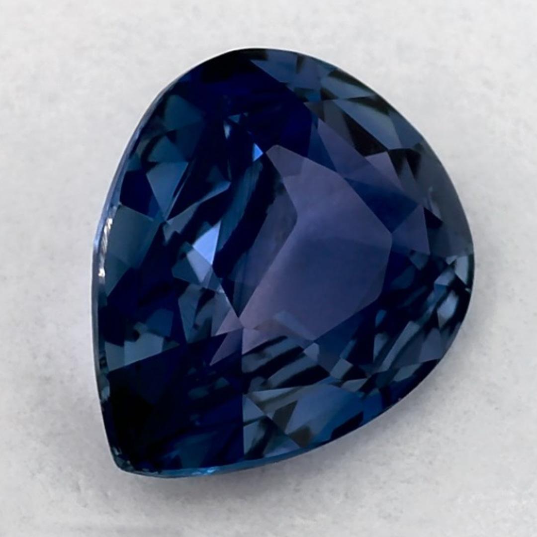 Taille poire 0.91 Ct Blue Sapphire Pear Loose Gemstone (pierre précieuse en vrac) en vente