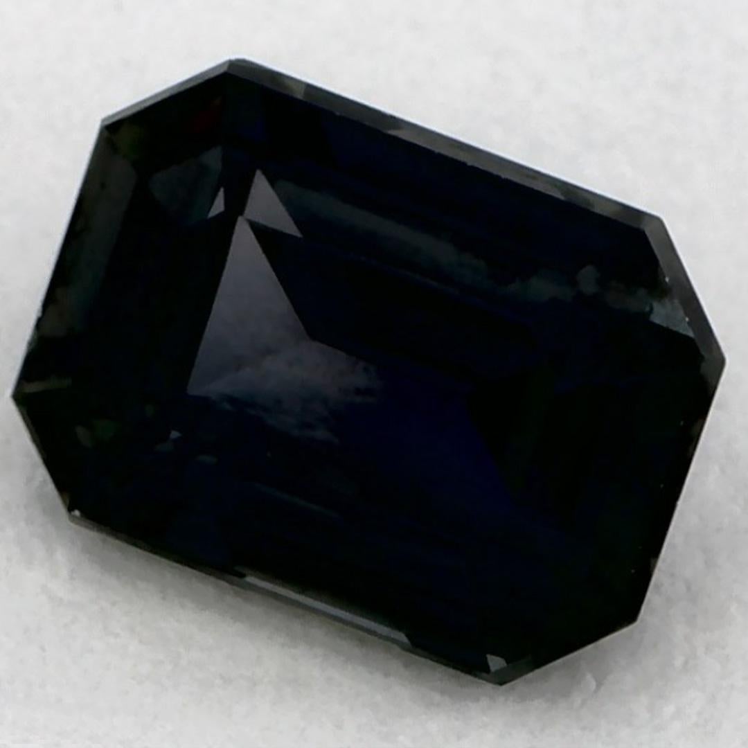1.01 qt Zafiro Azul Octágono Gema Suelta Corte octogonal en venta