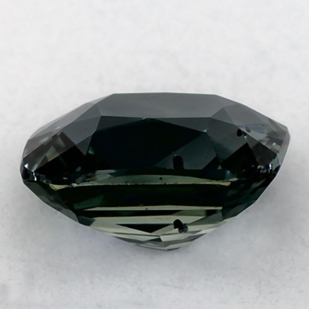 1.3 Ct Zaffiro Verde Cuscino Gemma Sfusa In condizioni Nuovo in vendita a Fort Lee, NJ