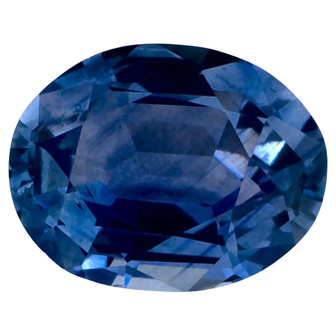 0.82 Karat Blauer Saphir Oval Loser Edelstein