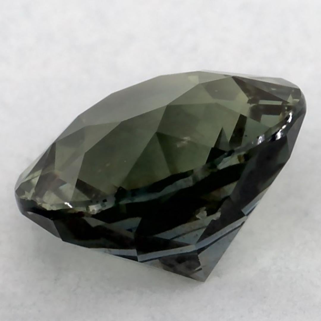 1.32 Ct Green Sapphire Round Loose Gemstone (Saphir vert rond en vrac) Neuf - En vente à Fort Lee, NJ