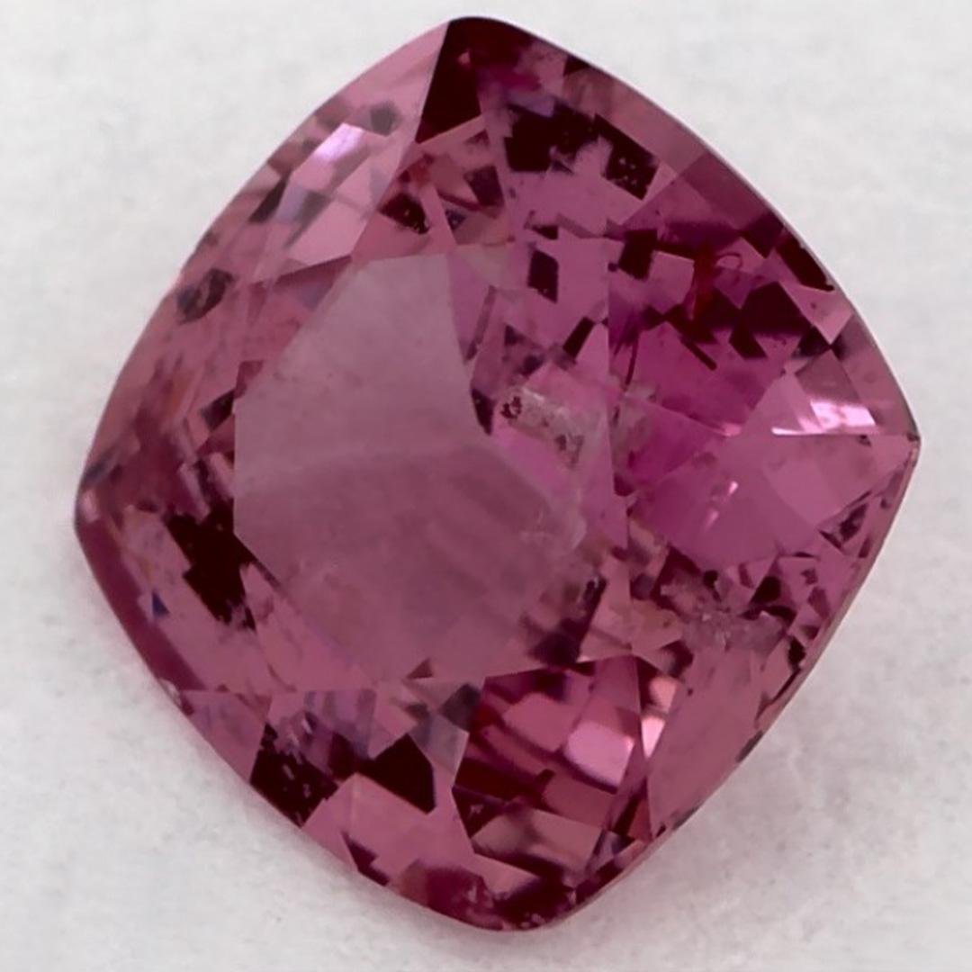 Taglio cuscino 1.00 carati di zaffiro rosa a cuscino, gemma sciolta in vendita