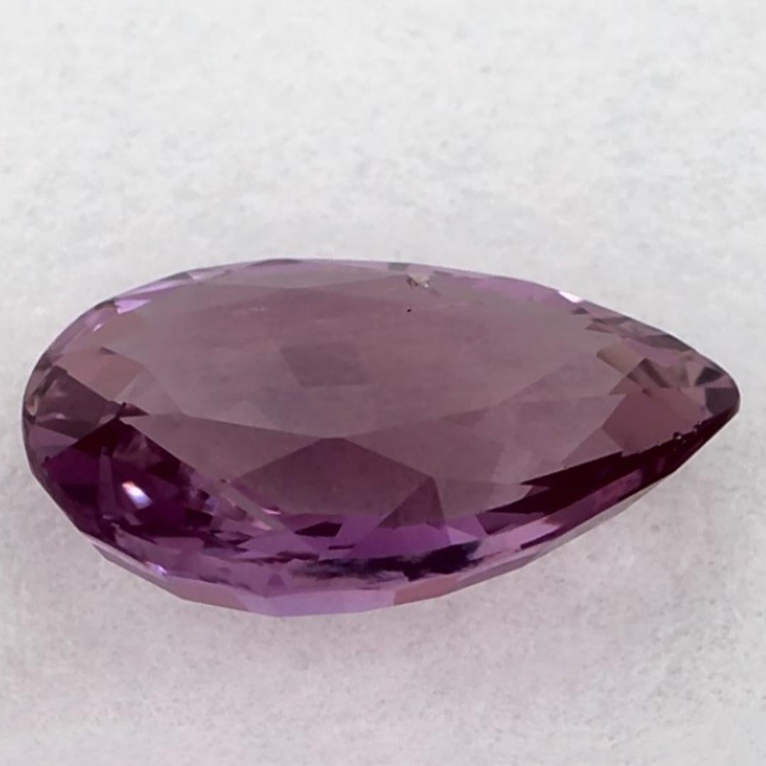 1.00 Karat Rosa Saphir Birne Loser Edelstein im Zustand „Neu“ im Angebot in Fort Lee, NJ