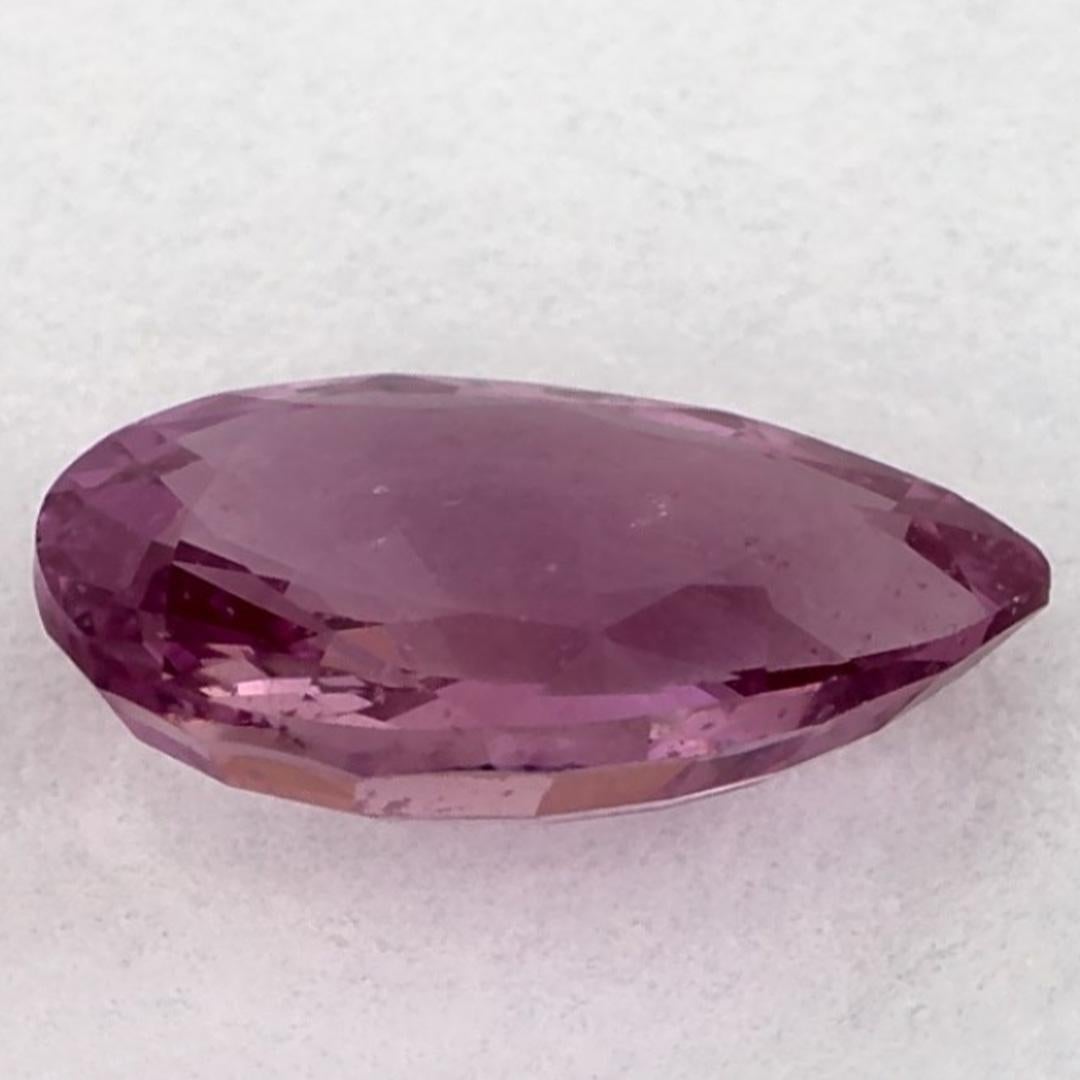1.01 carati di zaffiro rosa a pera sciolto In condizioni Nuovo in vendita a Fort Lee, NJ