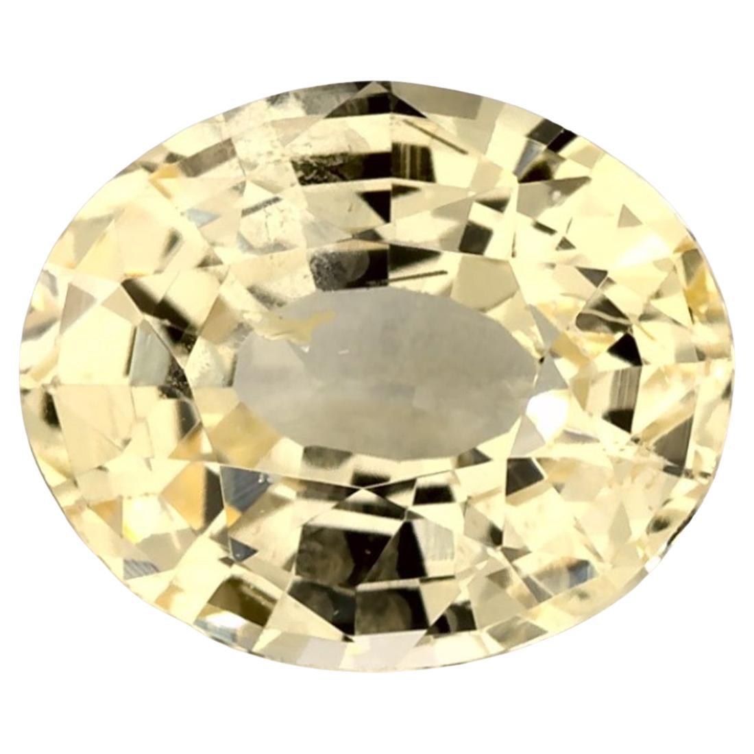 1.24 carati di zaffiro giallo ovale sfuso
