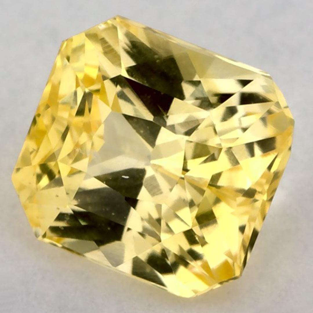 Taglio radiant 1,50 Ct Zaffiro Giallo Radioso Gemma Sciolta in vendita