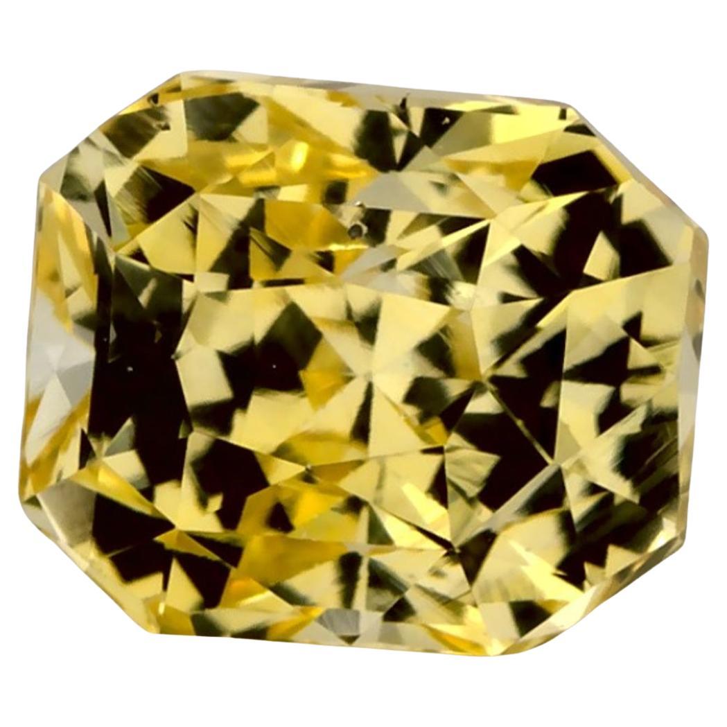 1.52 carati di zaffiro giallo radiante