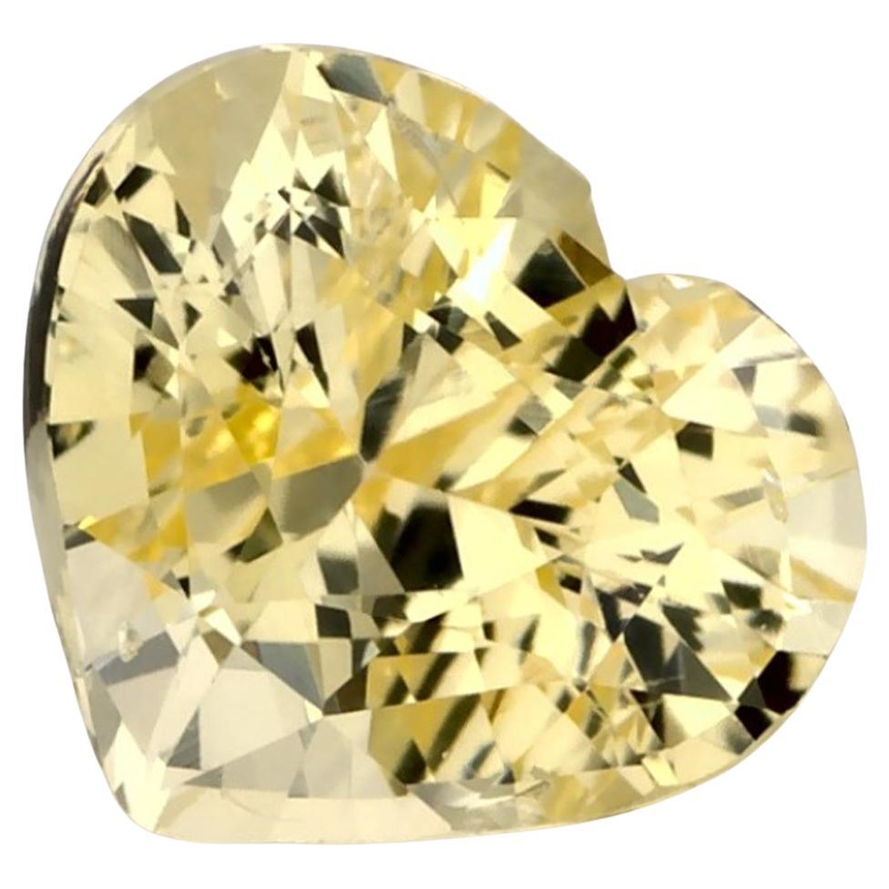 1.56 Karat Gelber Saphir Herz Loser Edelstein