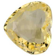 1.59 Ct Yellow Sapphire Heart Loose Gemstone