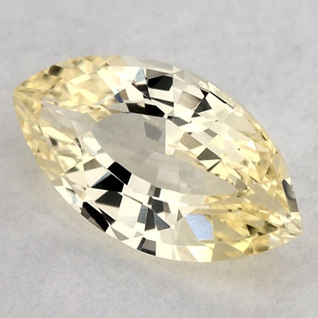 Taglio marquise 0,93 Ct Zaffiro giallo Marquise Gemma sciolta in vendita