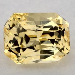 1.43 Ct Yellow Sapphire Radiant Loose Gemstone