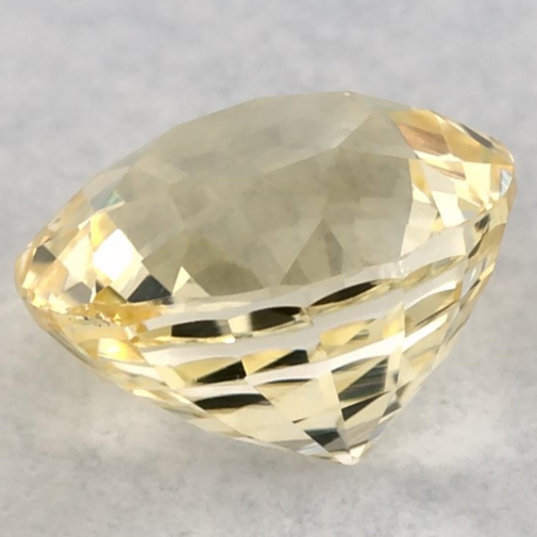 0.88 carati di zaffiro giallo rotondo sciolto In condizioni Nuovo in vendita a Fort Lee, NJ