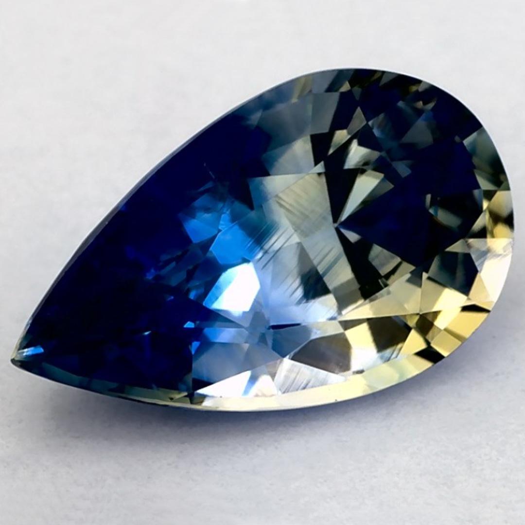 1.32 Karat Blauer Saphir Birne Loser Edelstein (Tropfenschliff) im Angebot
