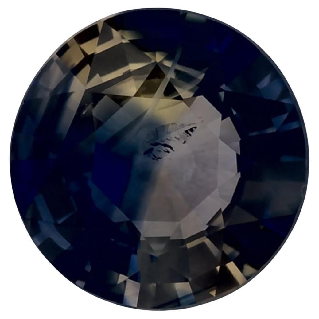 1.57 Karat Blauer runder Saphir, loser Edelstein im Angebot