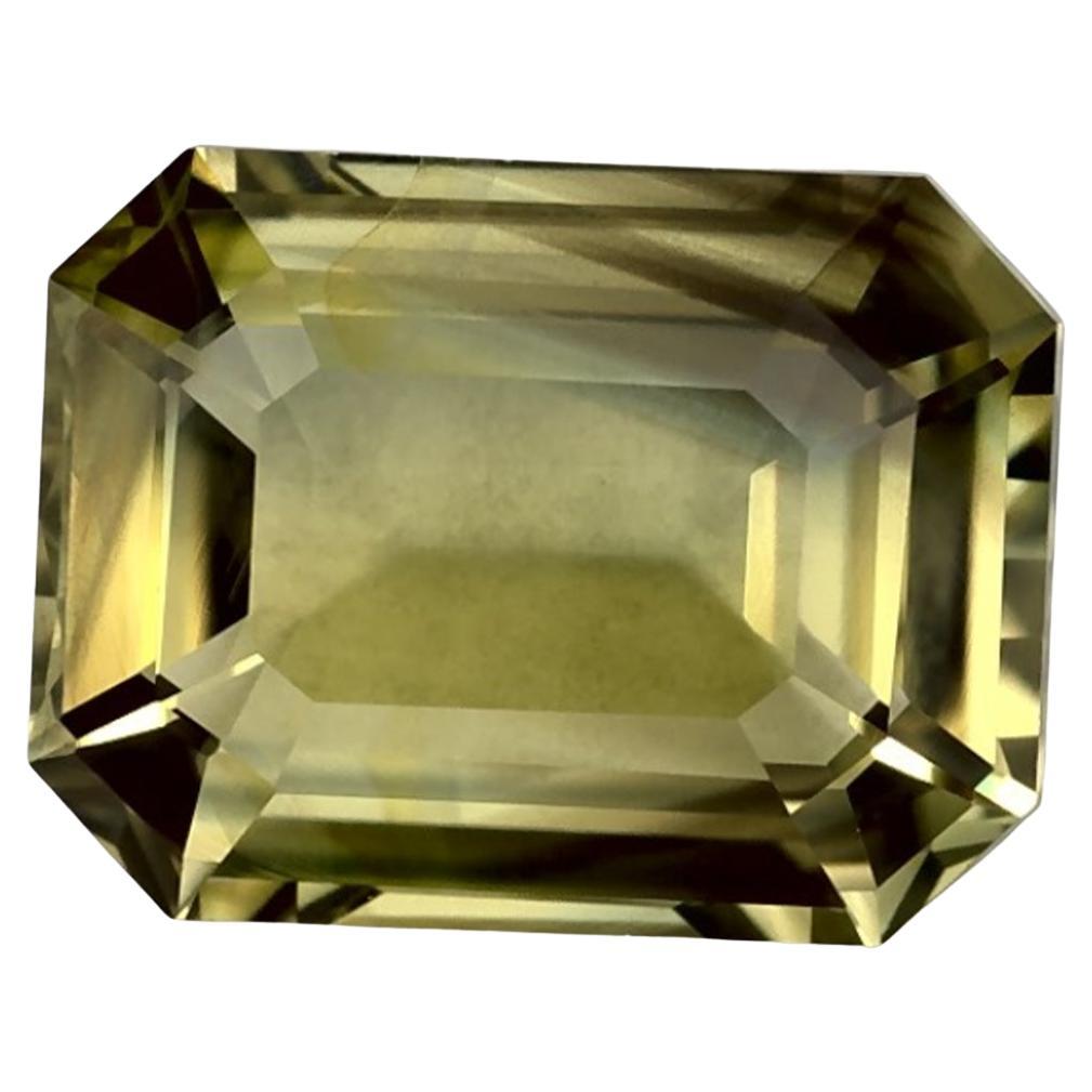 Gema suelta de zafiro verde octogonal de 2.28 qt