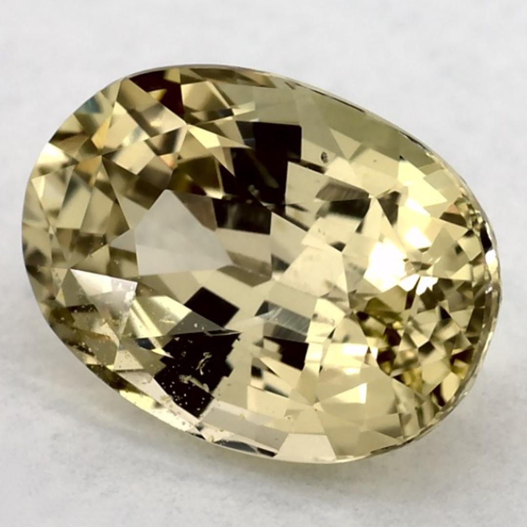 Taille ovale 2.14 Ct Green Sapphire Oval Loose Gemstone (Saphir vert ovale en vrac) en vente