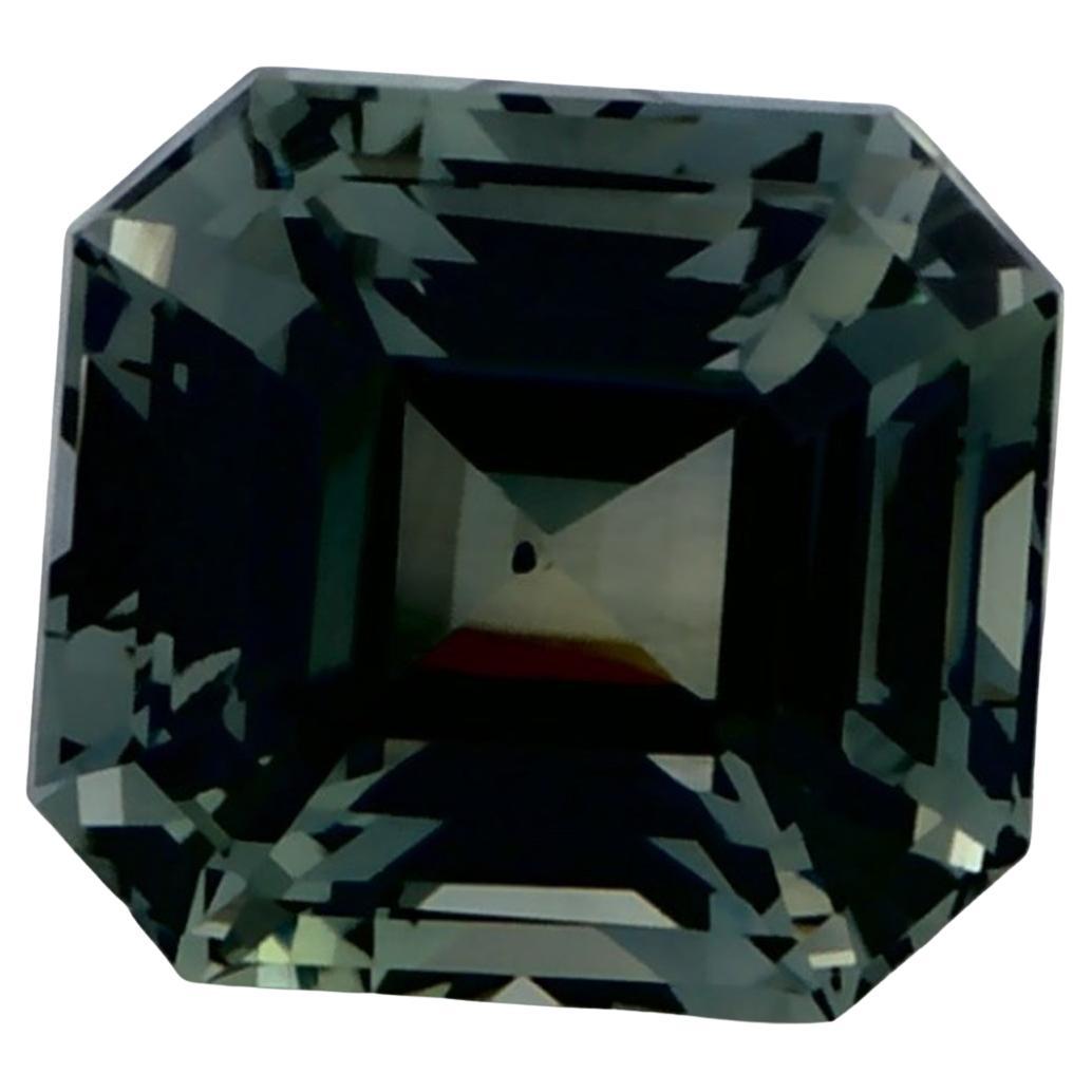 Gema suelta de zafiro verde octogonal de 1.04 qt