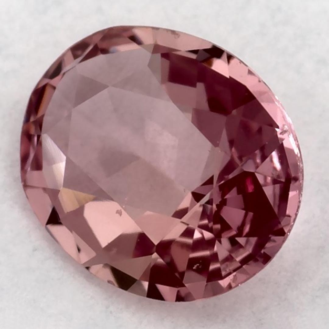 Taglio ovale 1.01 carati di zaffiro rosa ovale sfuso in vendita