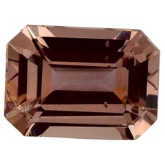 Gema suelta de zafiro rosa octogonal de 1.12 qt