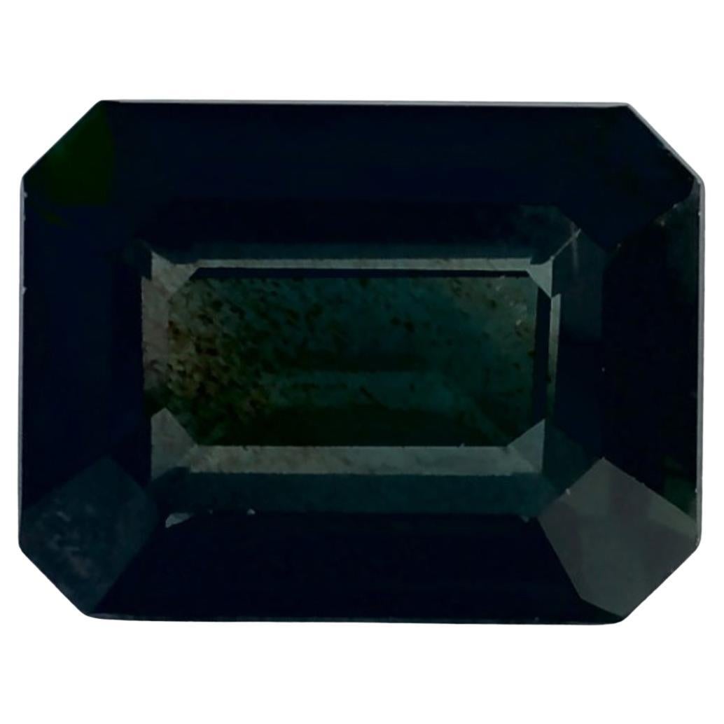 Gema suelta de zafiro verde octogonal de 1.04 qt