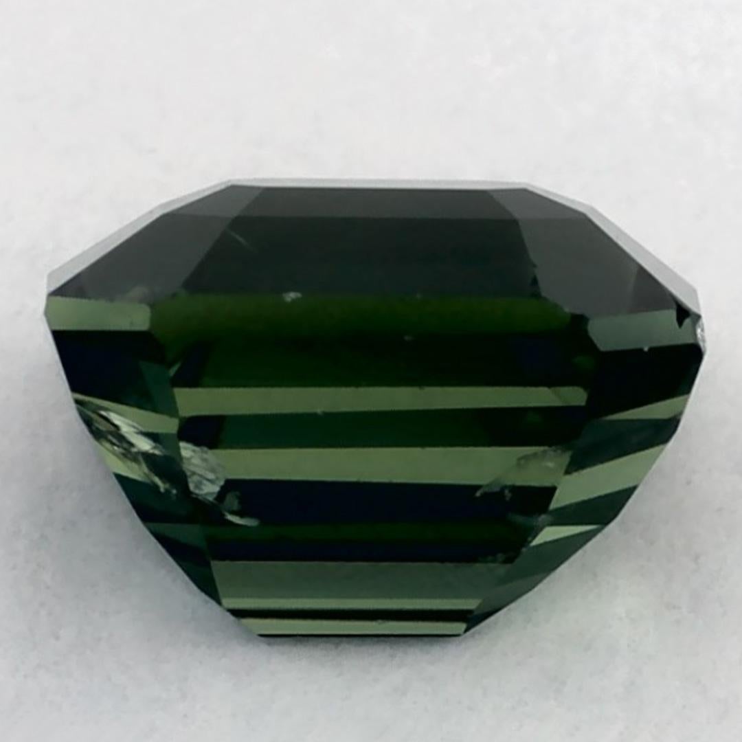 Gema suelta de zafiro verde octogonal de 1.52 qt en Nuevo estado para la venta en Fort Lee, NJ