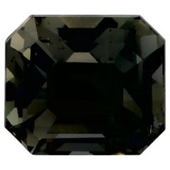 Gema suelta de zafiro verde octogonal de 1.19 qt