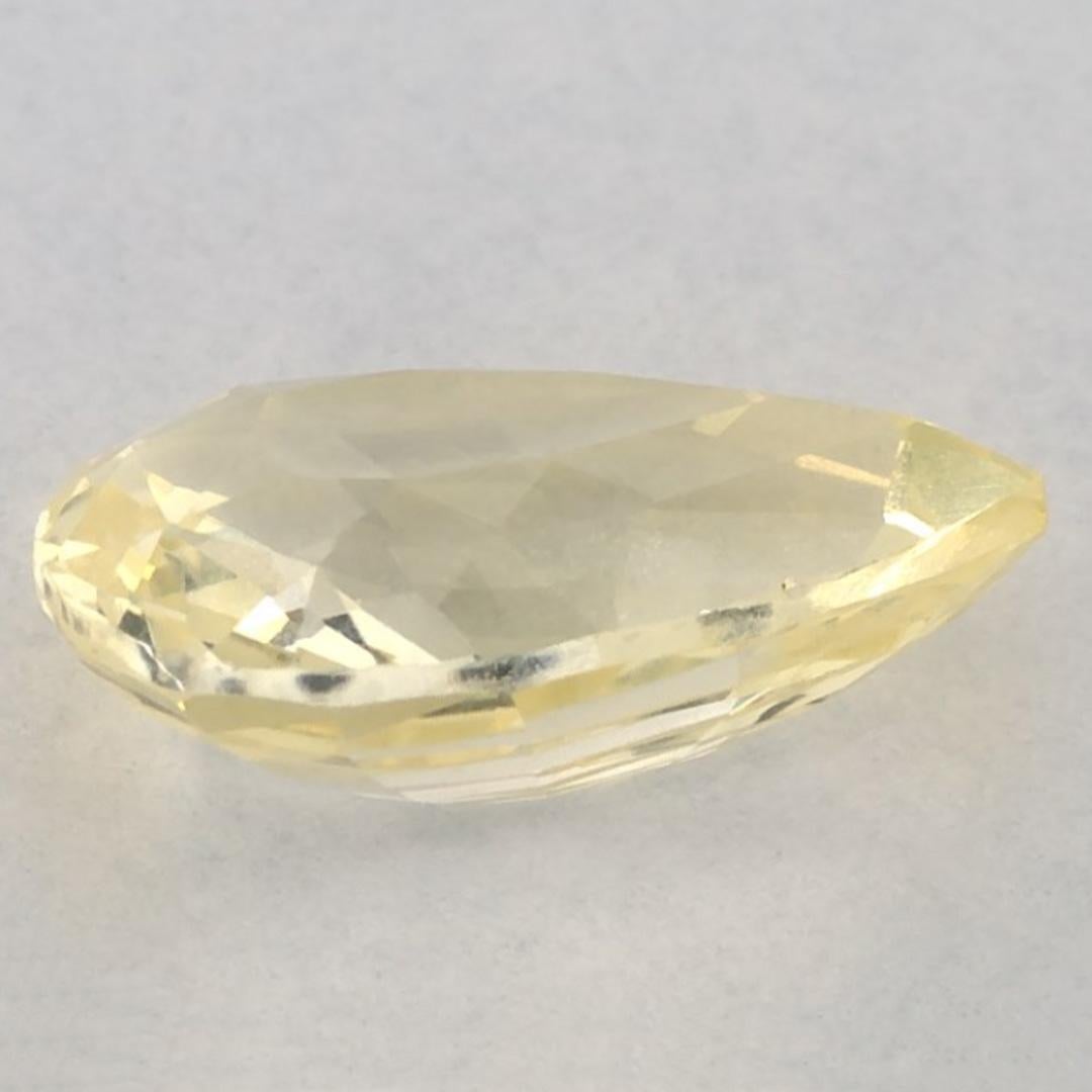 2.60 carati di zaffiro giallo a forma di pera sciolto In condizioni Nuovo in vendita a Fort Lee, NJ