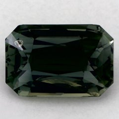 1,38 carati di zaffiro verde radiante sciolto