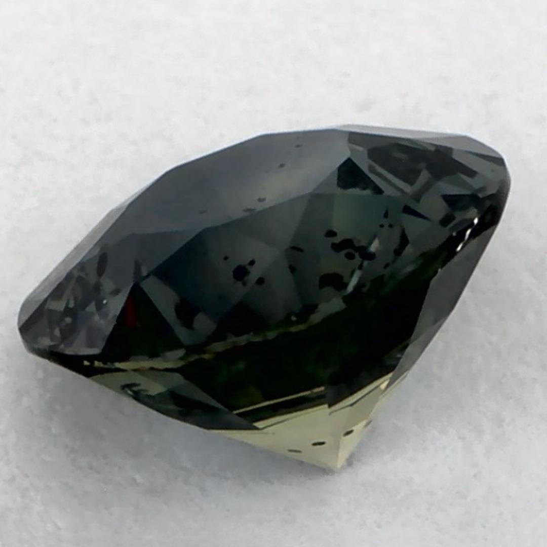 1.16 carati di zaffiro verde rotondo sfuso In condizioni Nuovo in vendita a Fort Lee, NJ