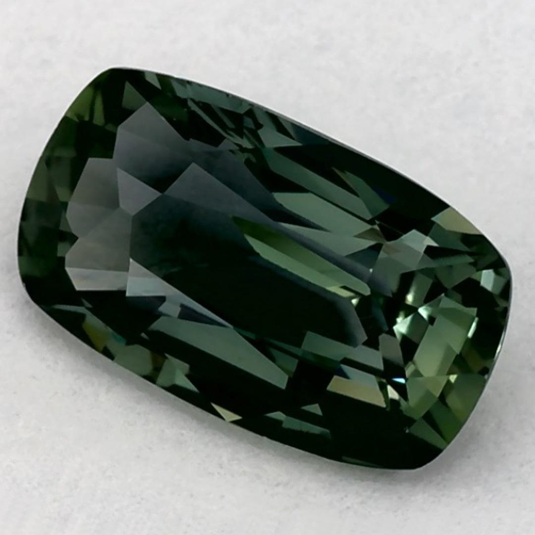 Taglio cuscino 1.00 Ct Zaffiro Verde Cuscino Gemma Sfusa in vendita
