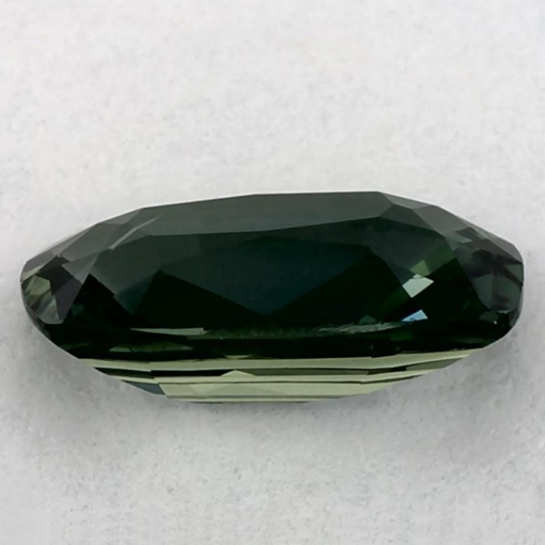 1.00 Ct Zaffiro Verde Cuscino Gemma Sfusa In condizioni Nuovo in vendita a Fort Lee, NJ