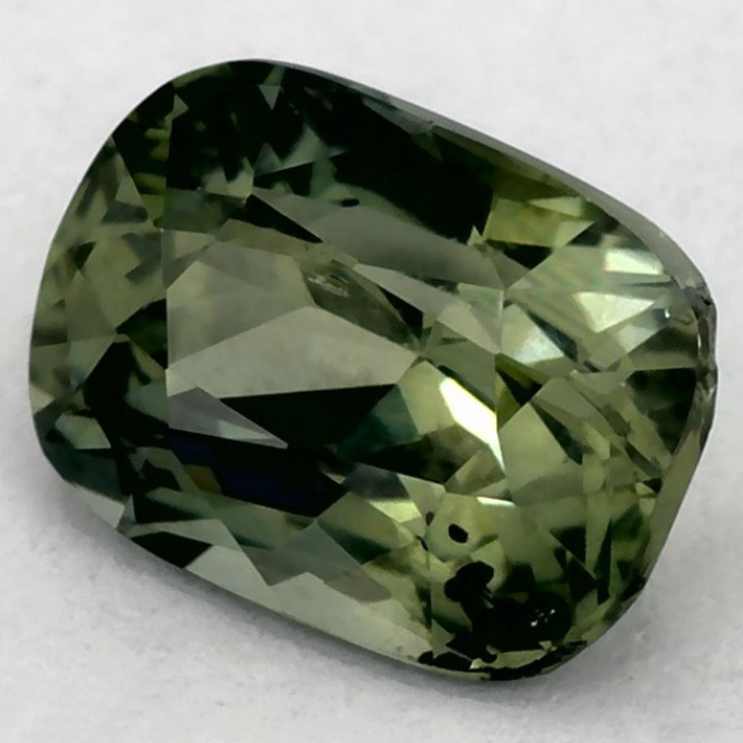 Taglio cuscino 1.02 Ct Zaffiro Verde Cuscino Gemma Sfusa in vendita