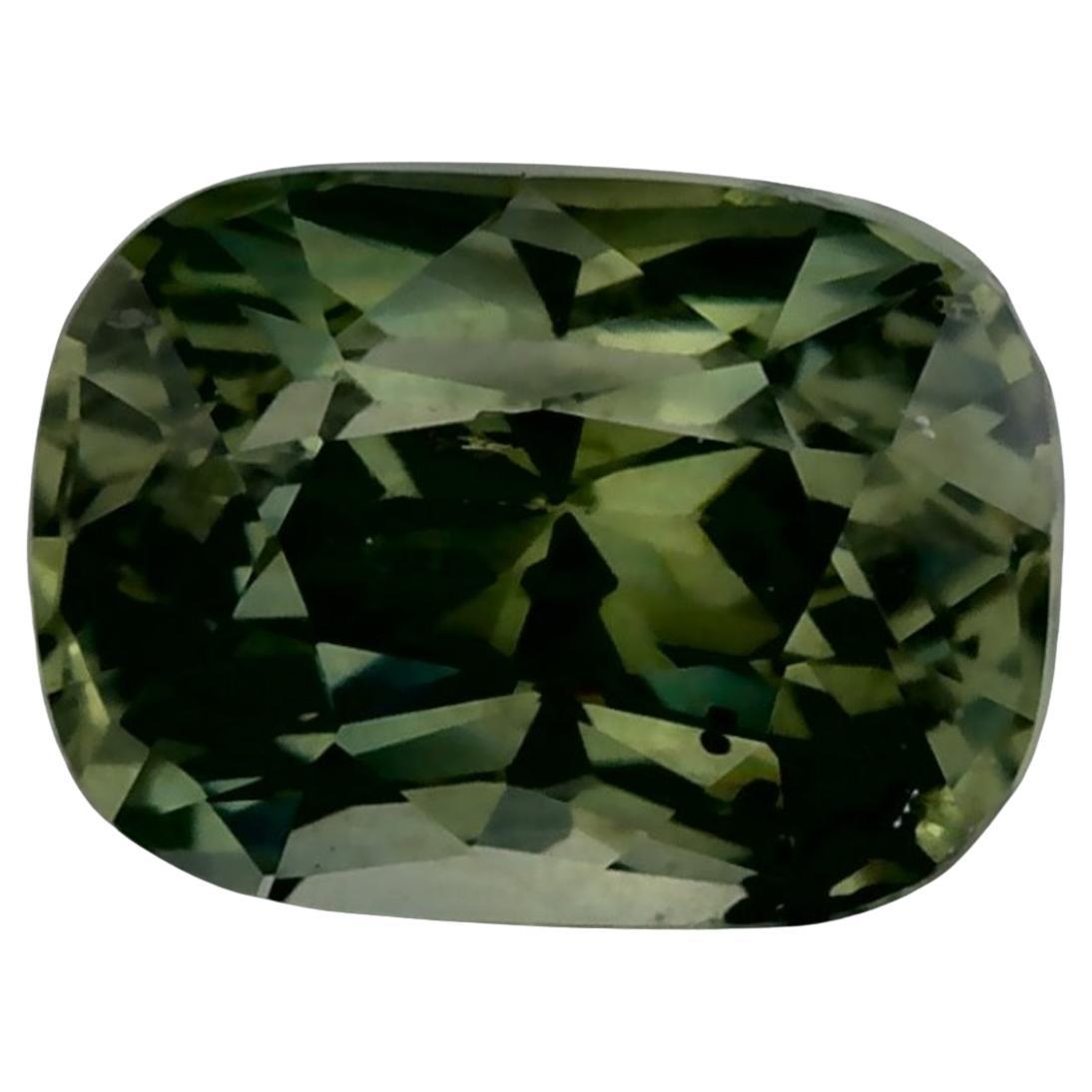 1.02 Ct Zaffiro Verde Cuscino Gemma Sfusa
