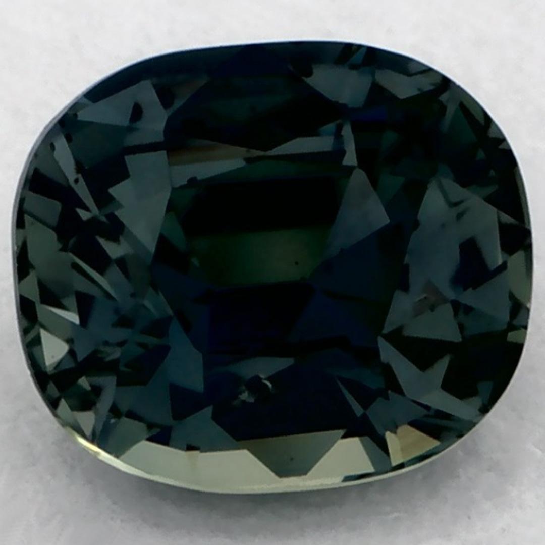 1.03 Ct Zaffiro Verde Cuscino Gemma Sfusa