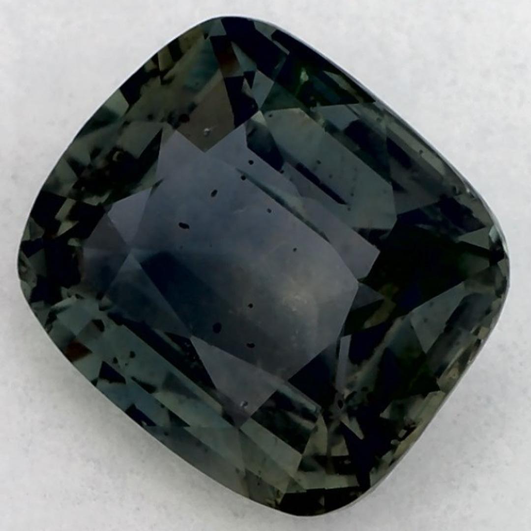 Taglio cuscino 1.43 Ct Zaffiro Verde Cuscino Gemma Sfusa in vendita