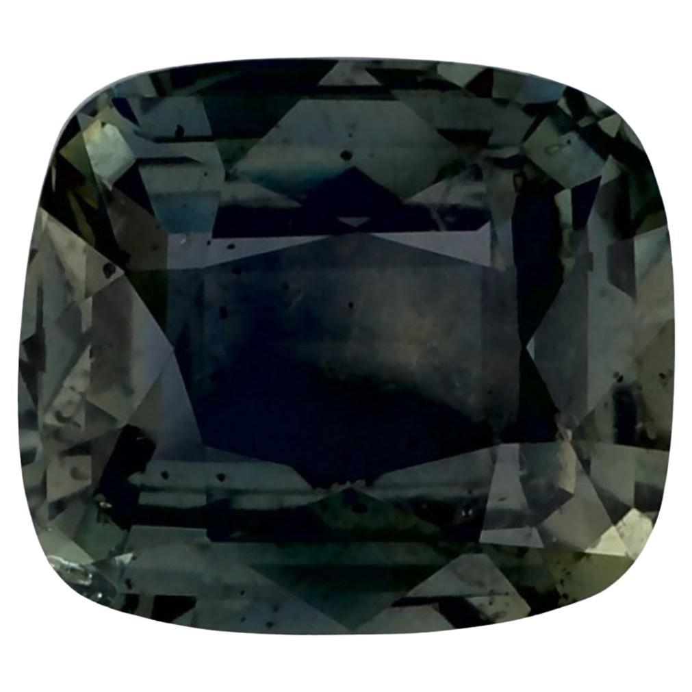 1.43 Ct Zaffiro Verde Cuscino Gemma Sfusa