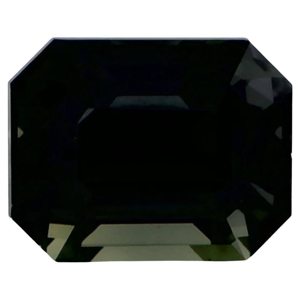 Gema suelta de zafiro verde octogonal de 1.03 qt