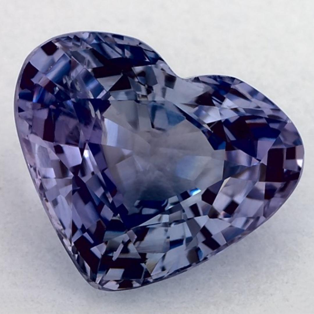 Cuore Gemma sciolta con cuore di zaffiro blu da 3.43 carati in vendita